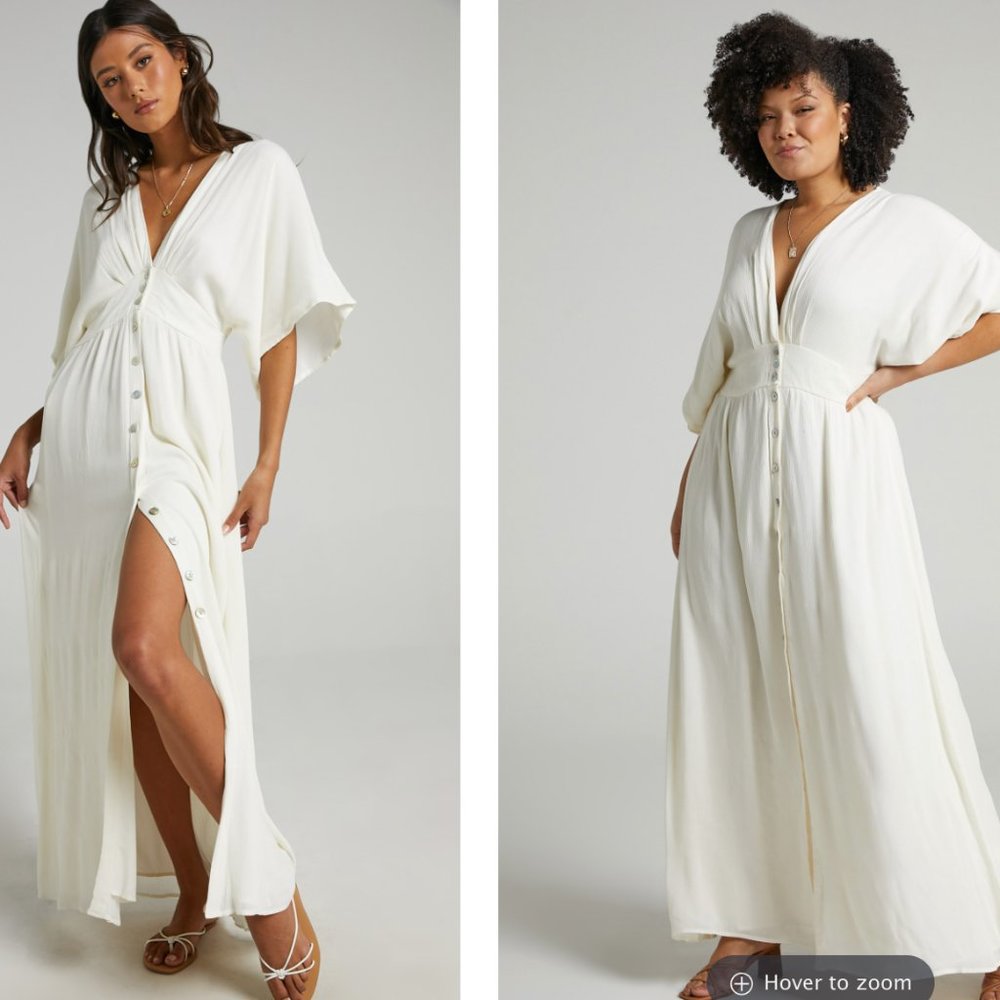 SHOWPO SITTING PRETTY DRESS IN NATURAL